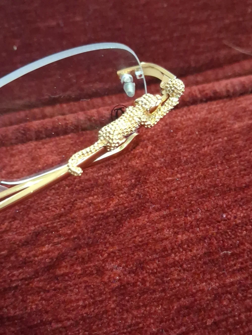 NWOT Womens Mcknight Cartier Rimless/Gold Eyeglasses Panther 31368665